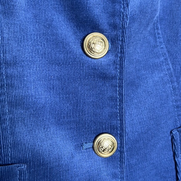 Talbots Heritage Navy Blue Corduroy Blazer Women’s Sz 6P EUC - Picture 2 of 10